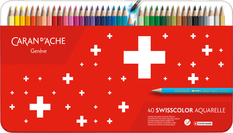 CARAN D'ACHE Farbstifte Swisscolor Aquarelle 40er - Bild 1
