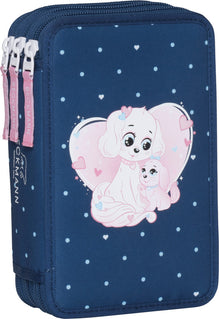 Beckmann Schüleretui Gross Pet Friends Blue