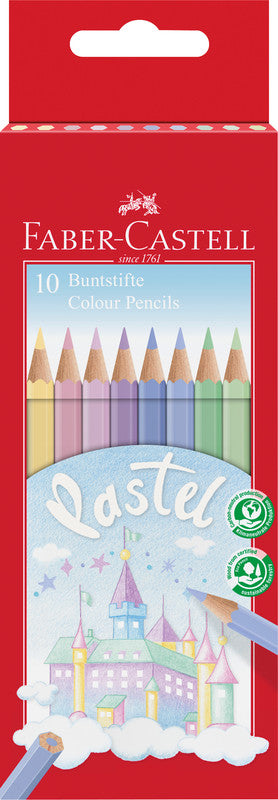 FABER CASTELL Farbstifte pastell 10 Stück - Bild 1