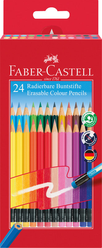 Faber Castell Farbstifte radierbar 24 Stifte - Bild 1