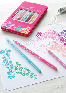 FABER CASTELL Colour Grip Sparkle 12er