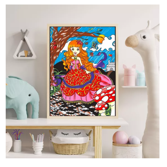 TataRuga Samtbild zum Ausmalen A4 Prinzessin - Bild 3