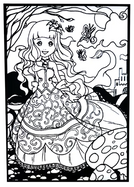 TataRuga Samtbild zum Ausmalen A4 Prinzessin