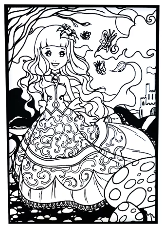 TataRuga Samtbild zum Ausmalen A4 Prinzessin - Bild 1