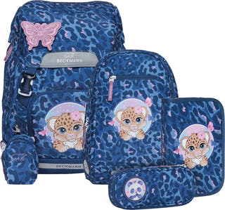 Beckmann Schulrucksack Classic 6-teiliges Set Cheeta