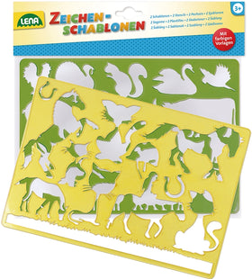Zeichenschablonen Tiere 2 Stück