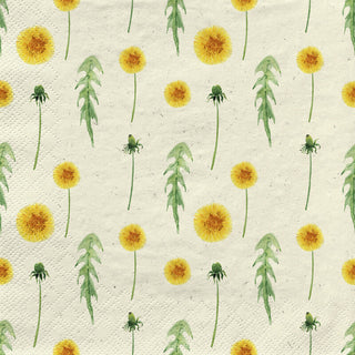 Servietten Dandelions in Summer aus Gras Zellstoff 33x33 cm