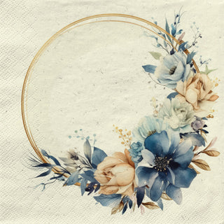 Servietten Elegant Wreath aus Gras Zellstoff 33x33 cm