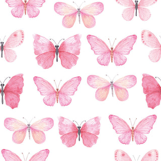 Servietten Pink Butterflies 24x24 cm