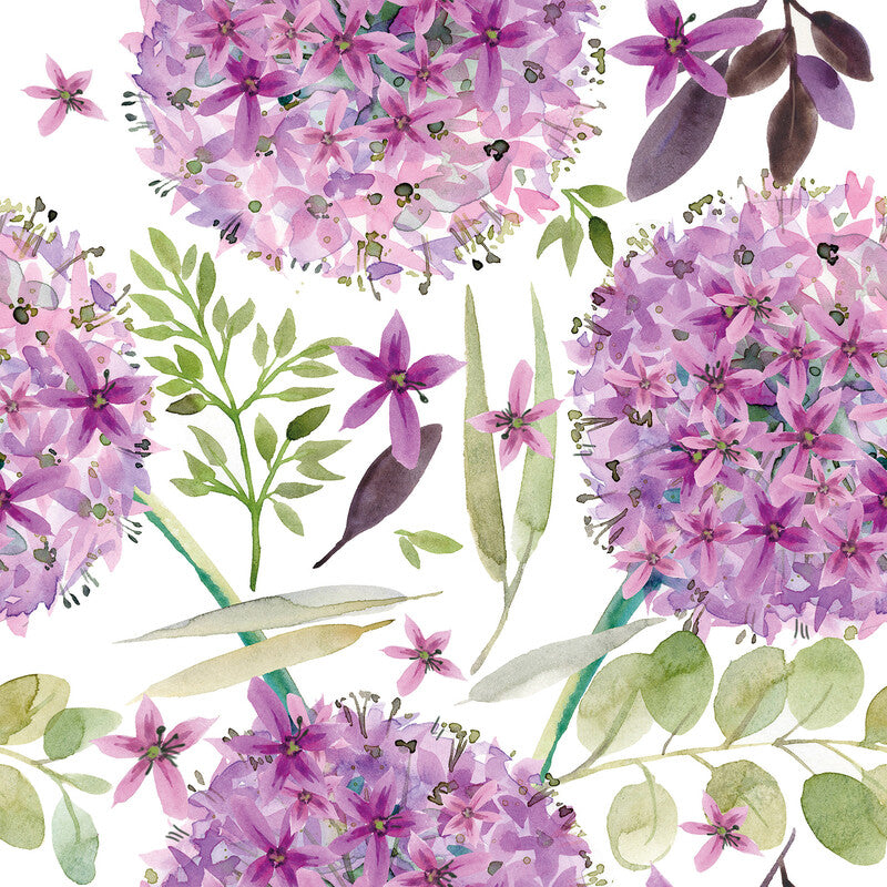 Servietten Purple Vintage Flowers 33x33 cm - Bild 1
