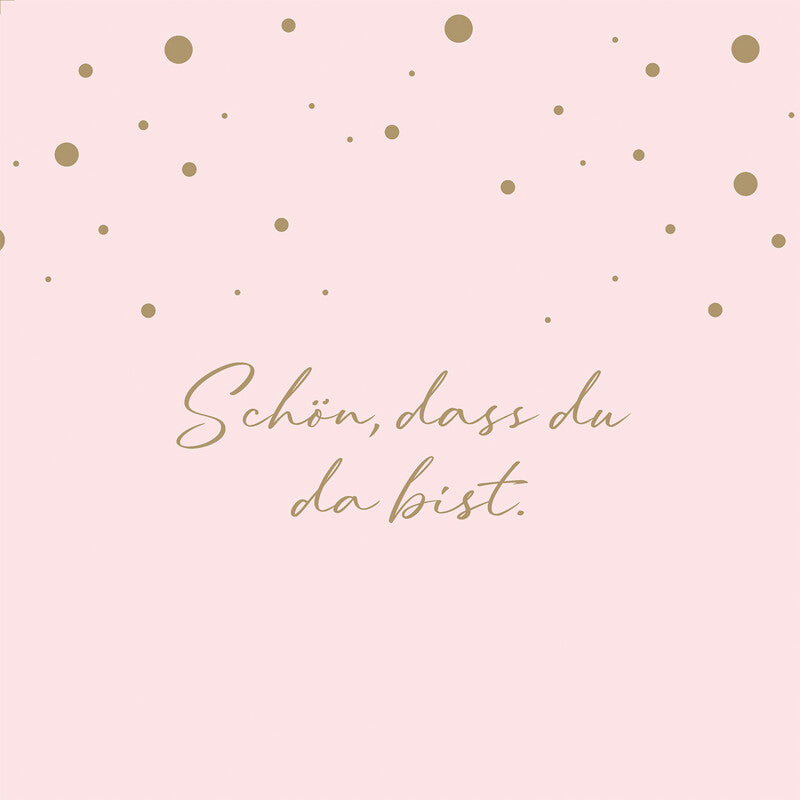 Servietten Schön, dass du da bist (rosa) 33x33 cm - Bild 1