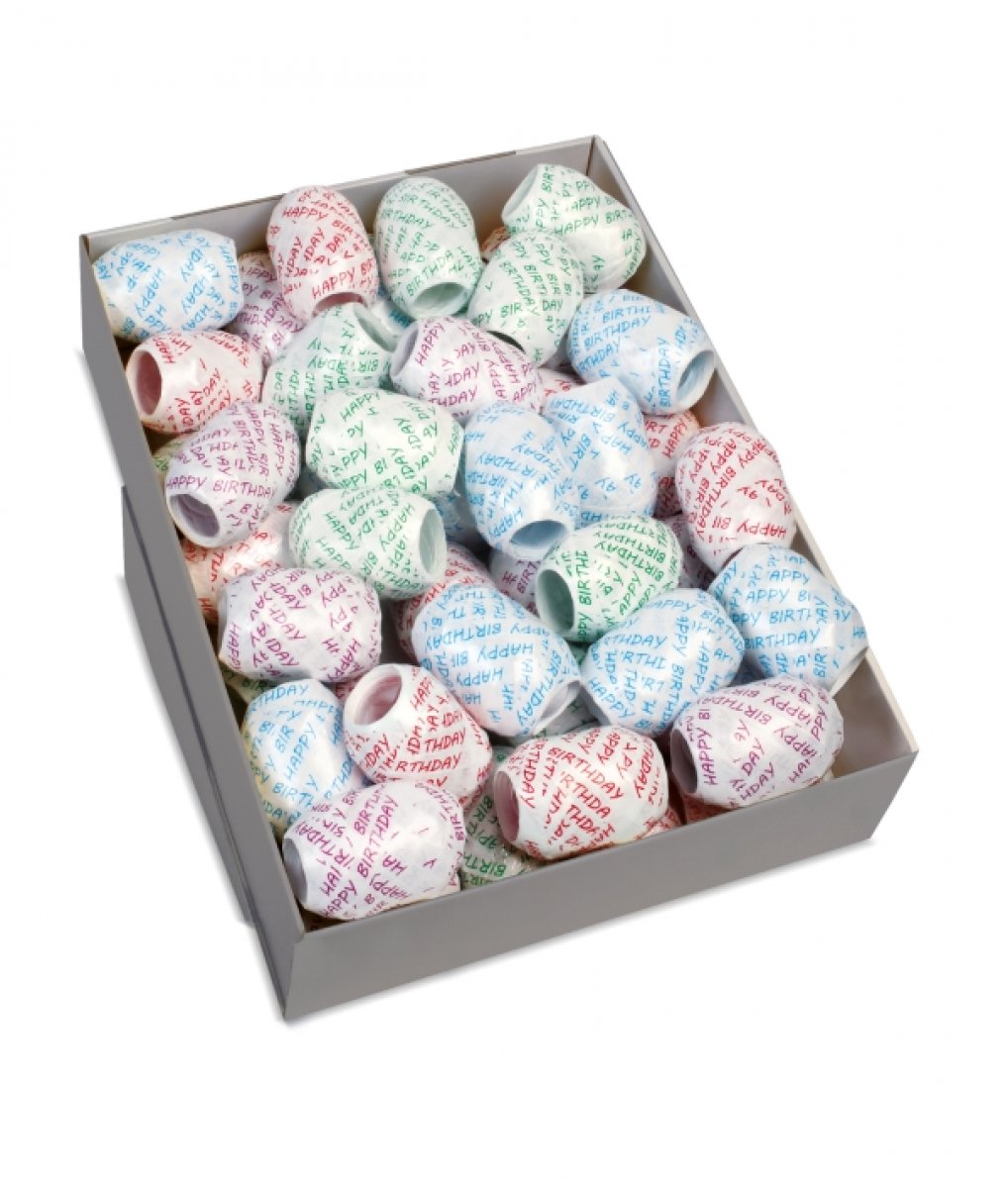 Happy Birthday Ringelband- Einknäuel, 10 mm x 20 m - Bild 1