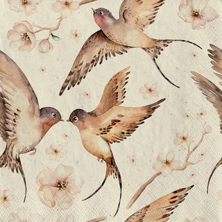 Servietten Nature Is Blooming aus Gras Zellstoff 24x24 cm