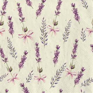 Servietten Lavender Romance aus Gras Zellstoff 24x24 cm