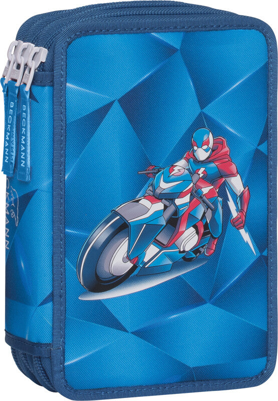 Beckmann Schüleretui 3-fächrig Blue Lightning - Bild 1