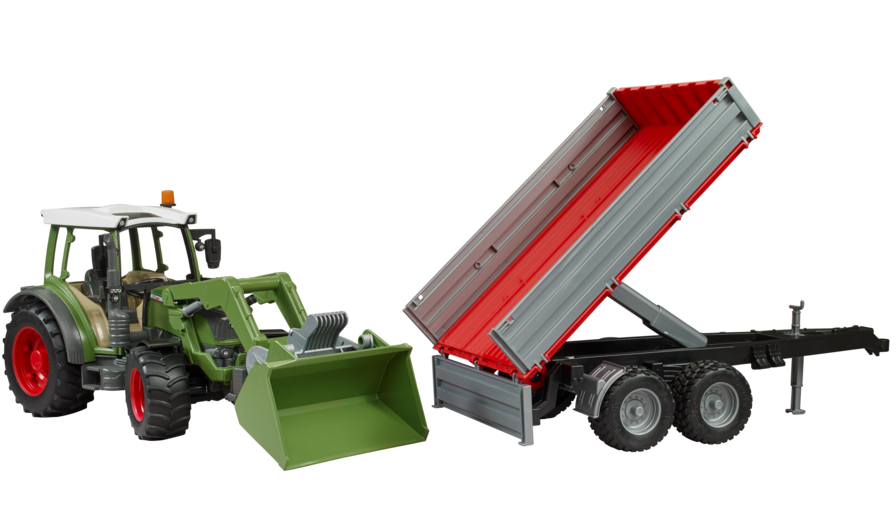 Bruder 02182 Fendt Vario 211 mit Frontlader und Bordwandanhänger - Bild 4