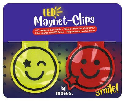 Magnet Clips mit LED Smile
