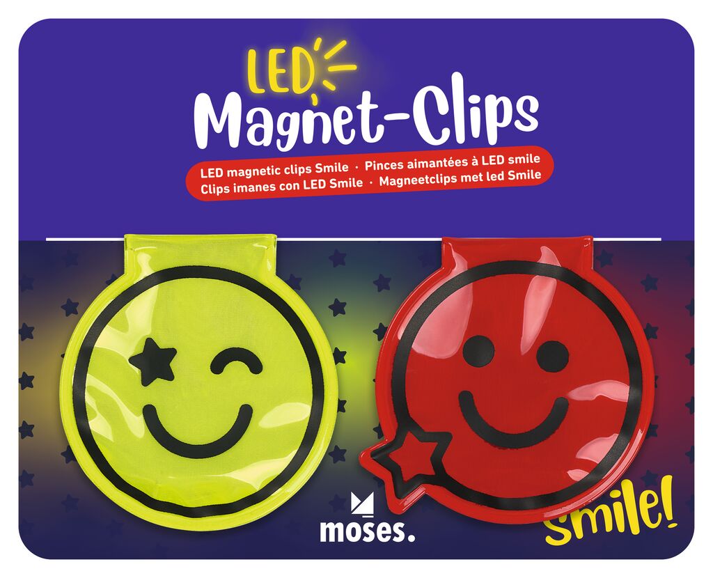 Magnet Clips mit LED Smile - Bild 1