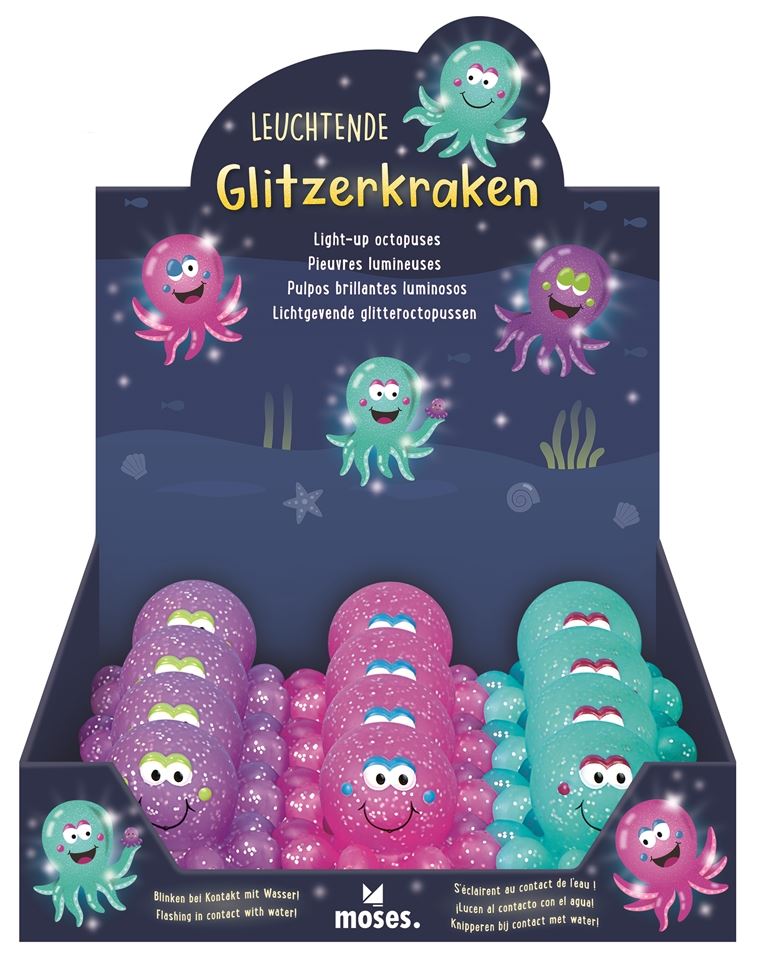 Leuchtende Glitzerkraken für die Badewanne - Bild 1