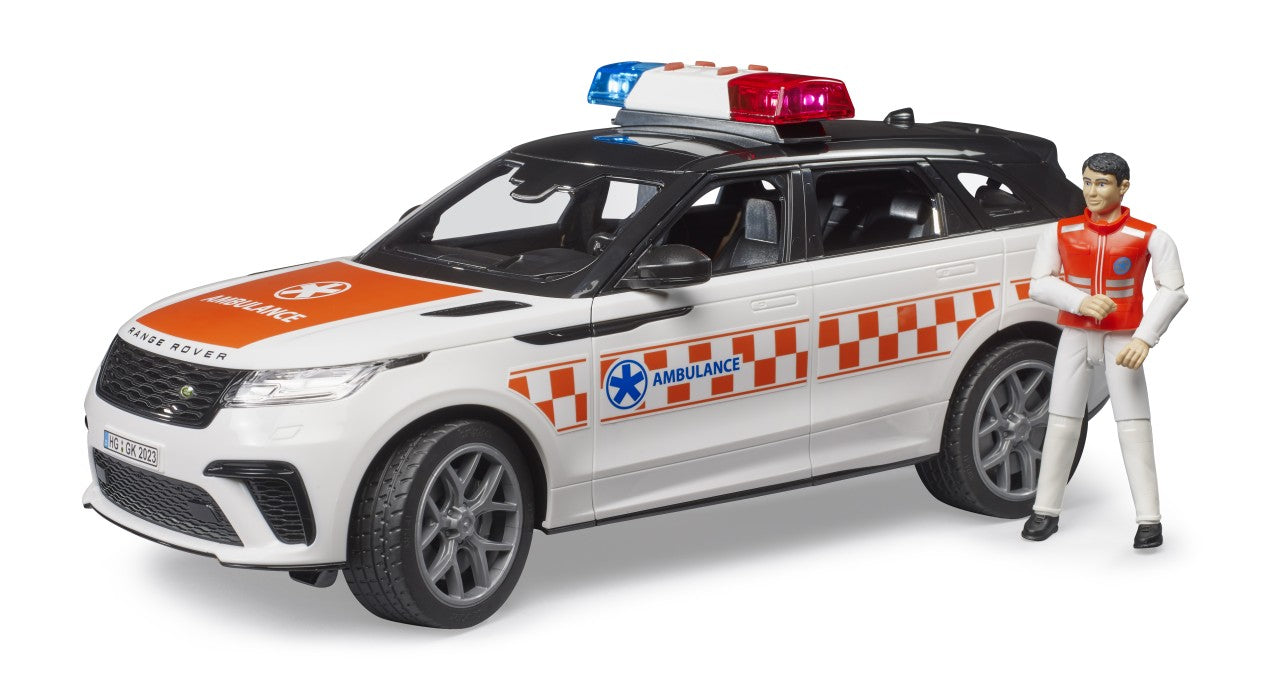 Bruder 02885 Range Rover Velar Notarztfahrzeug mit Light & Sound und Fahrer - Bild 1
