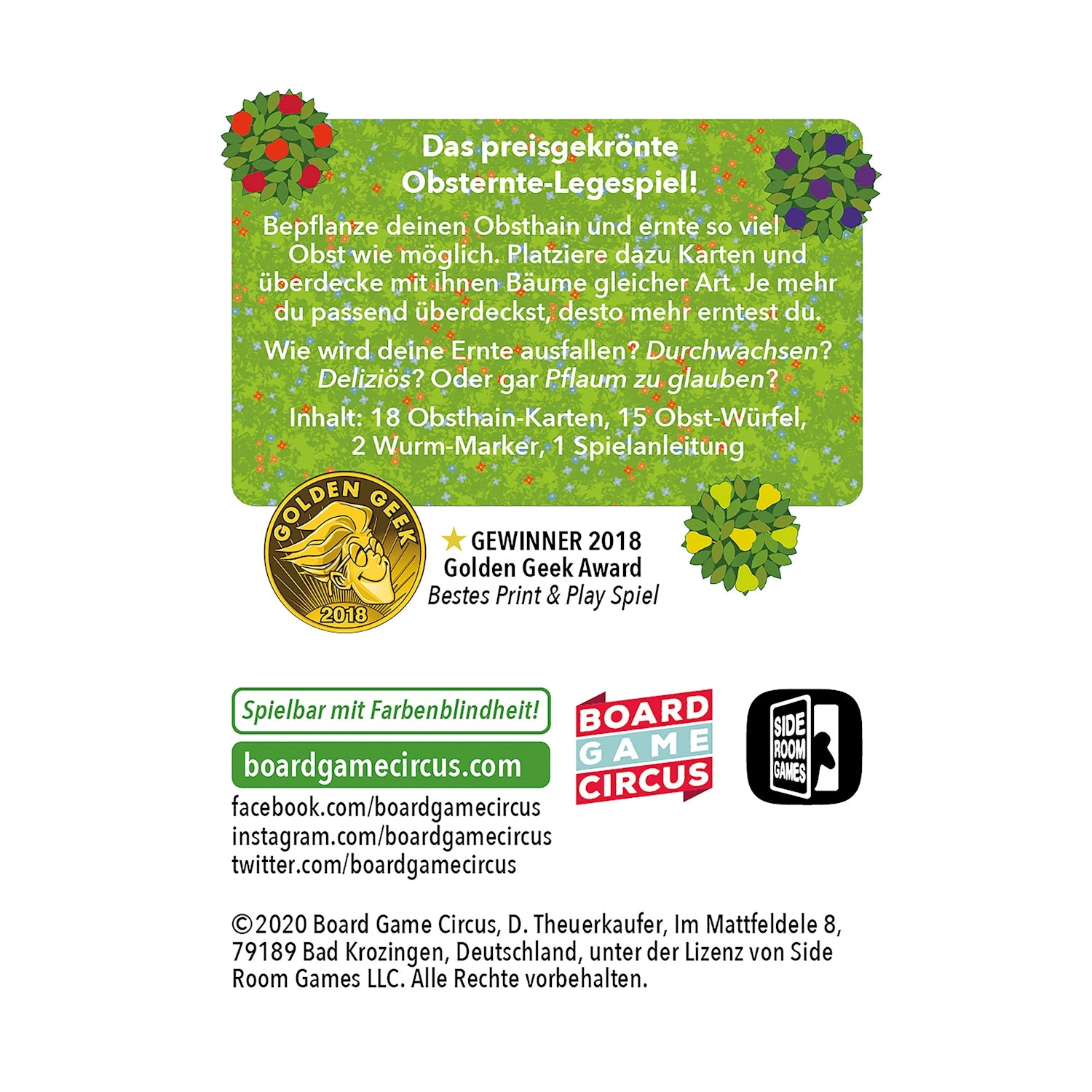 Obsthain : Solo - Spiel - Bild 2