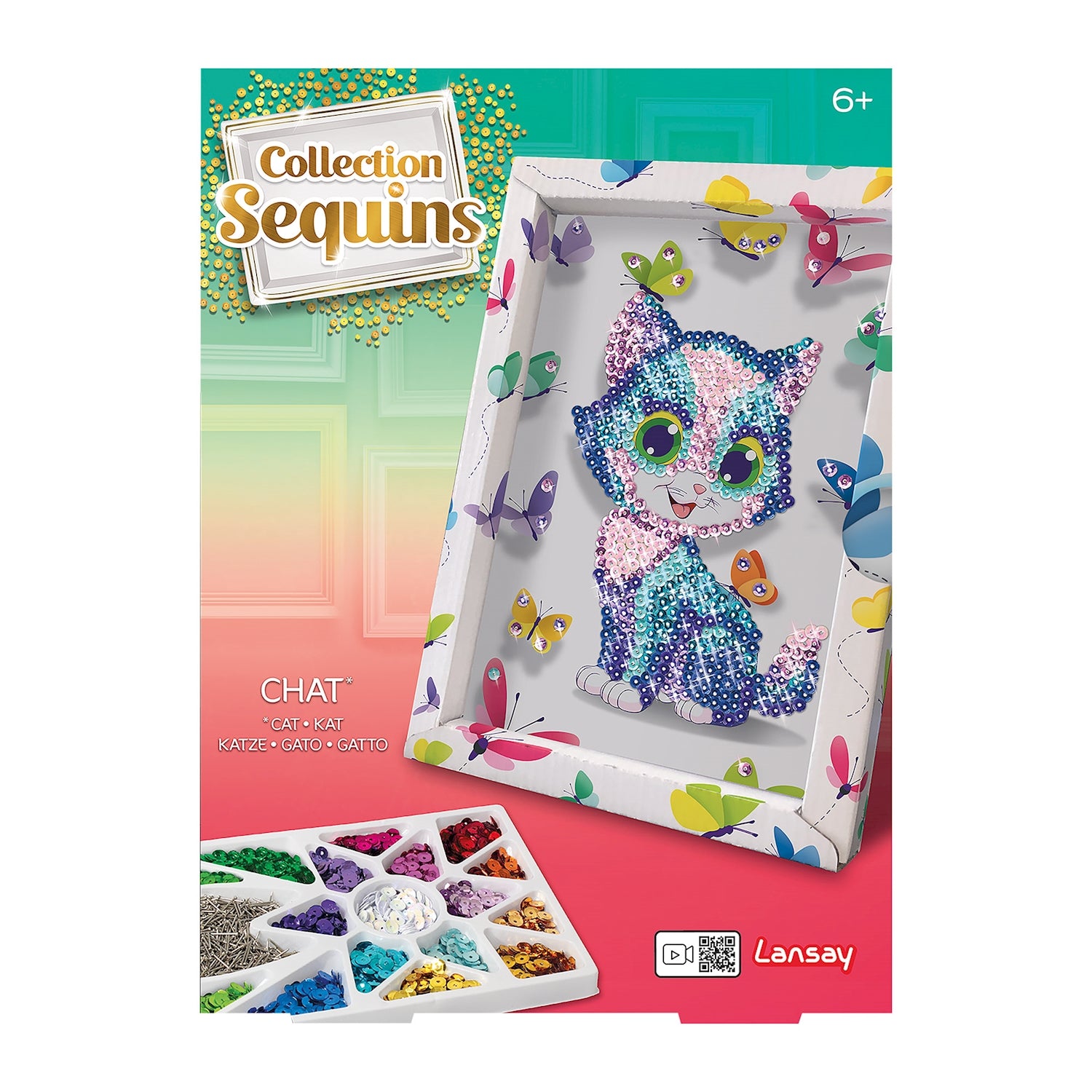 Sequins Paillettenkunst Katze - Bild 5