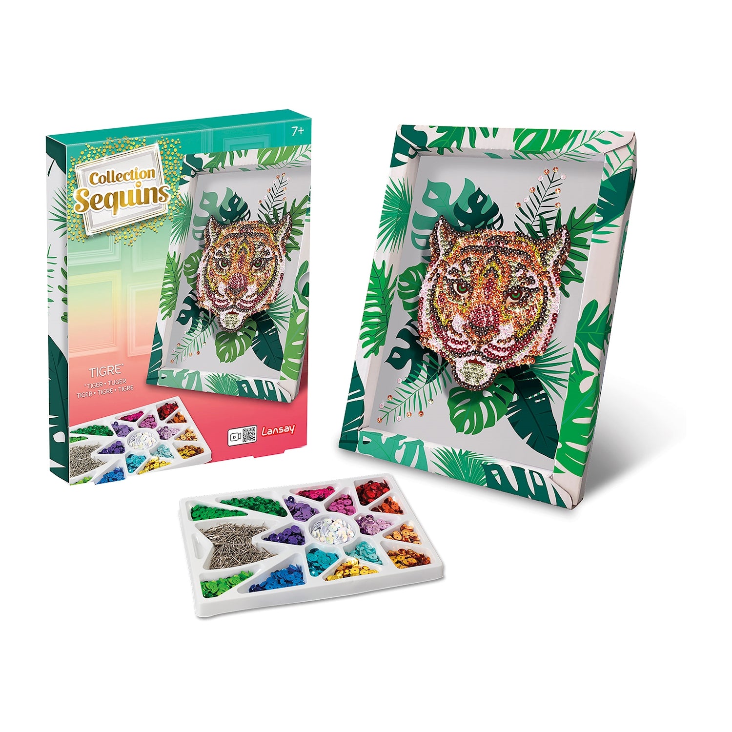 Sequins Paillettenkunst Tiger - Bild 1