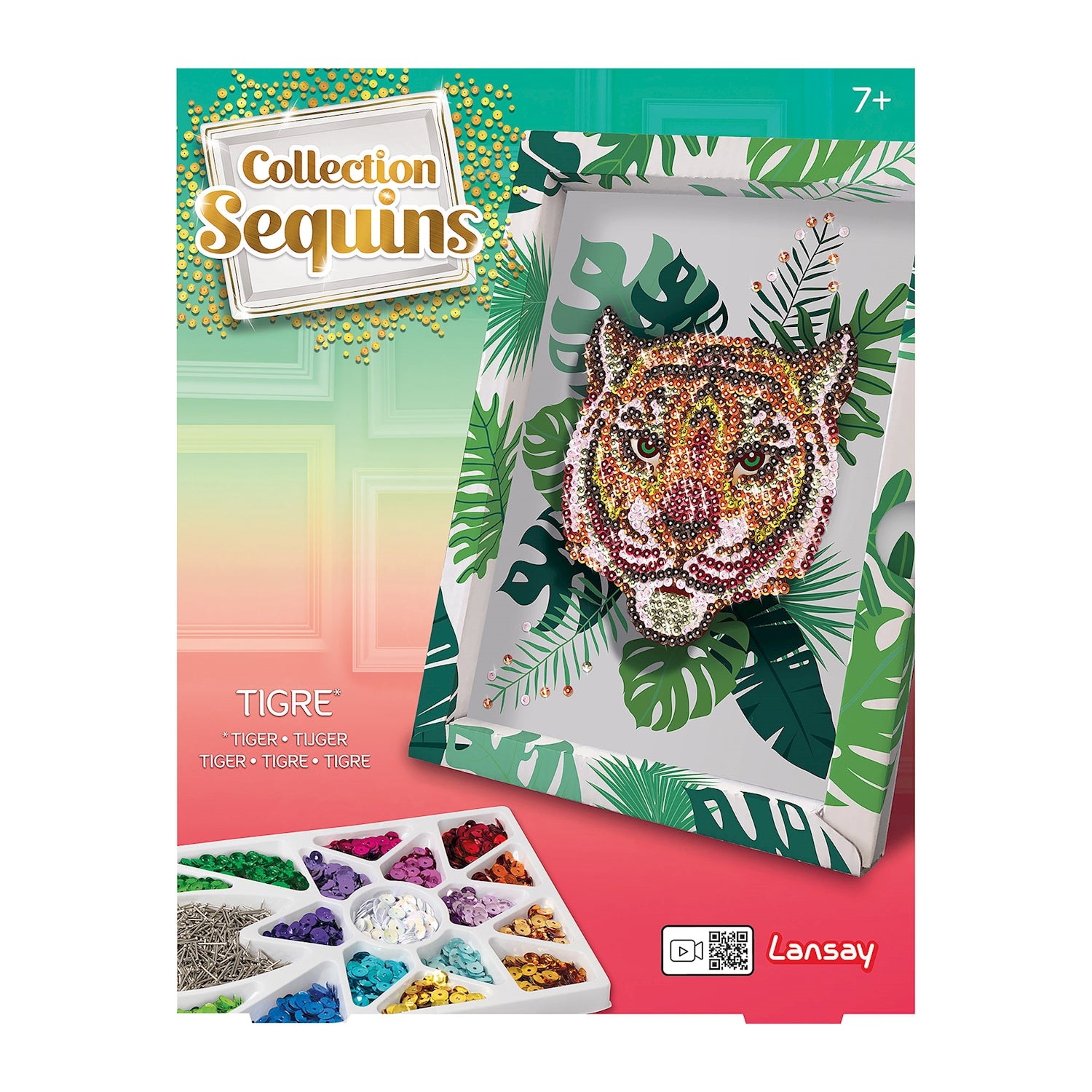 Sequins Paillettenkunst Tiger - Bild 3