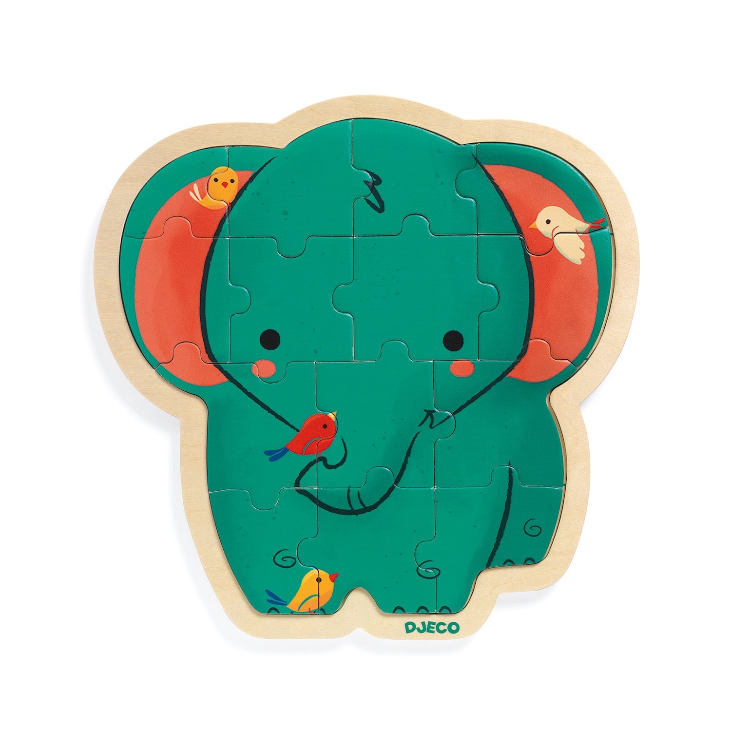 Holzpuzzle  Elefant 14 Teile - Bild 1