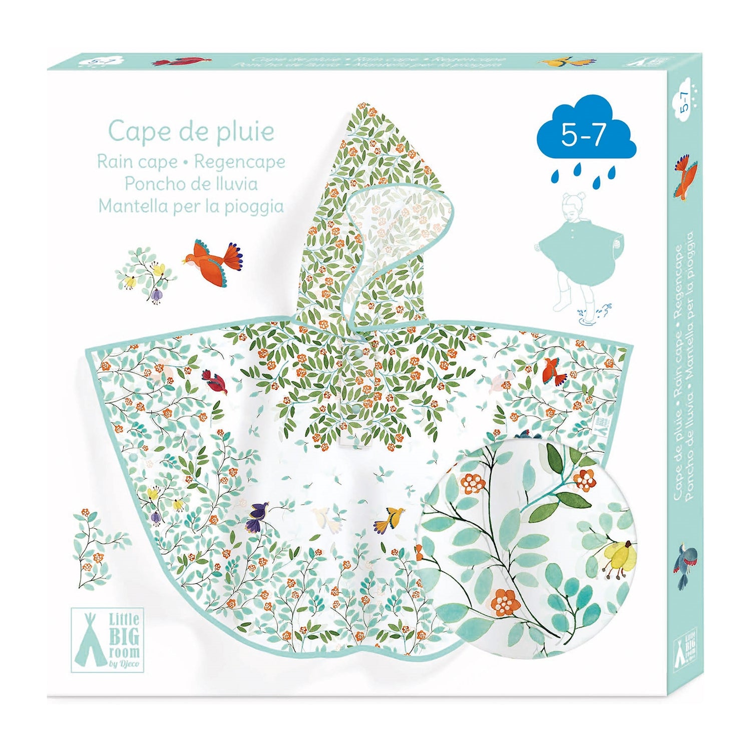 Regenponcho Blätter 5-7 Jahre - Bild 1