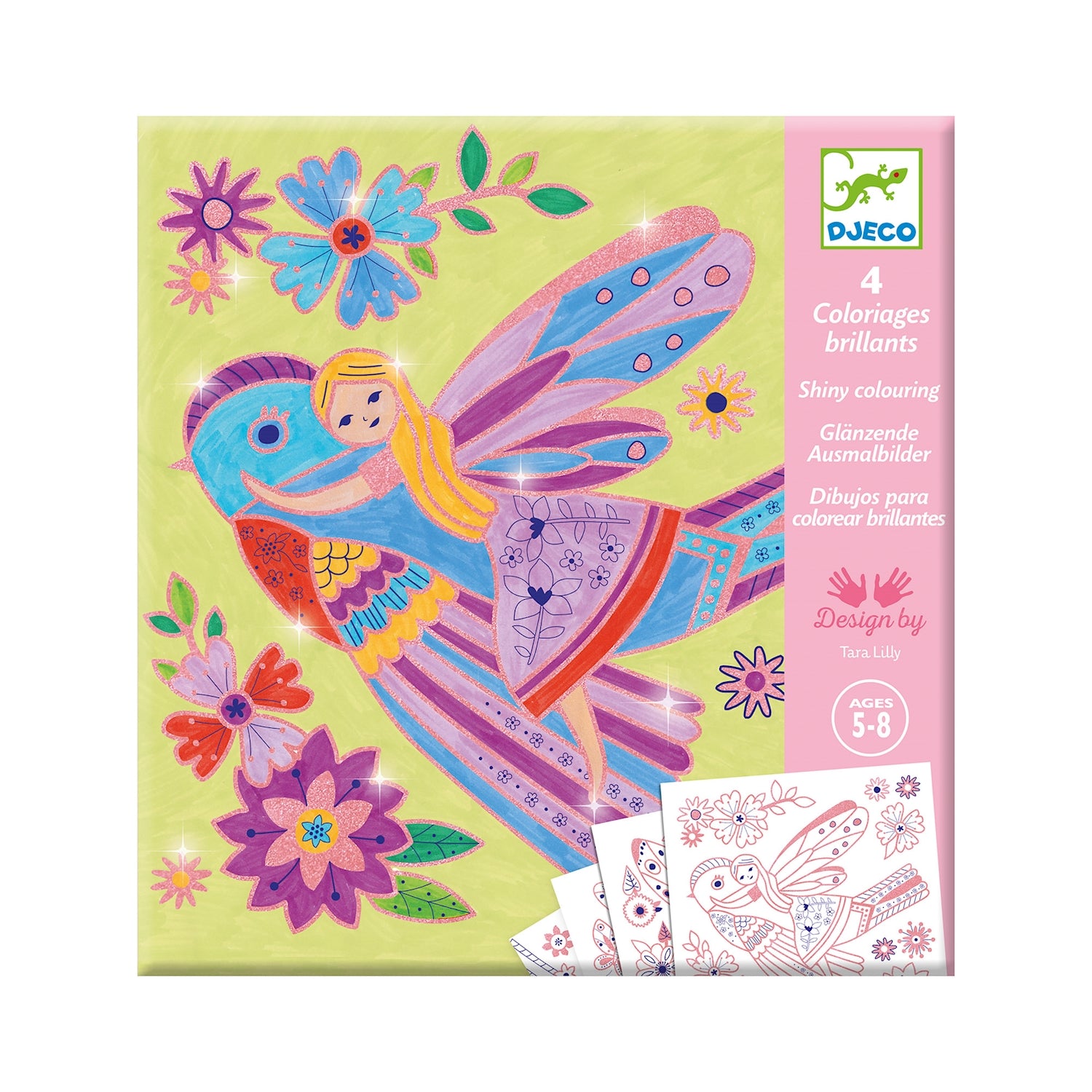 Glänzende Ausmalbilder Kleine Flügel - Bild 1