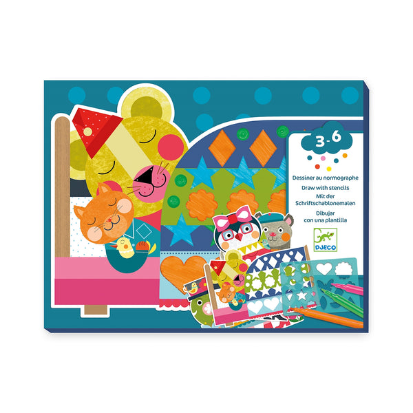 Djeco Malen mit Schablonen