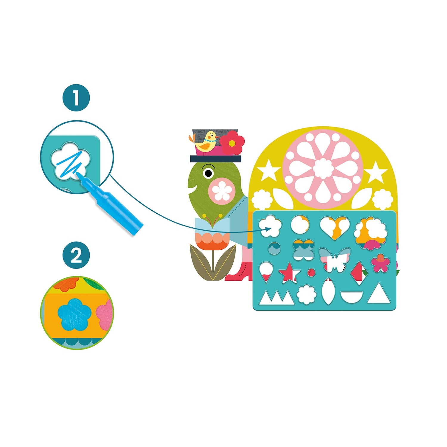 Djeco Malen mit Schablonen - Bild 5