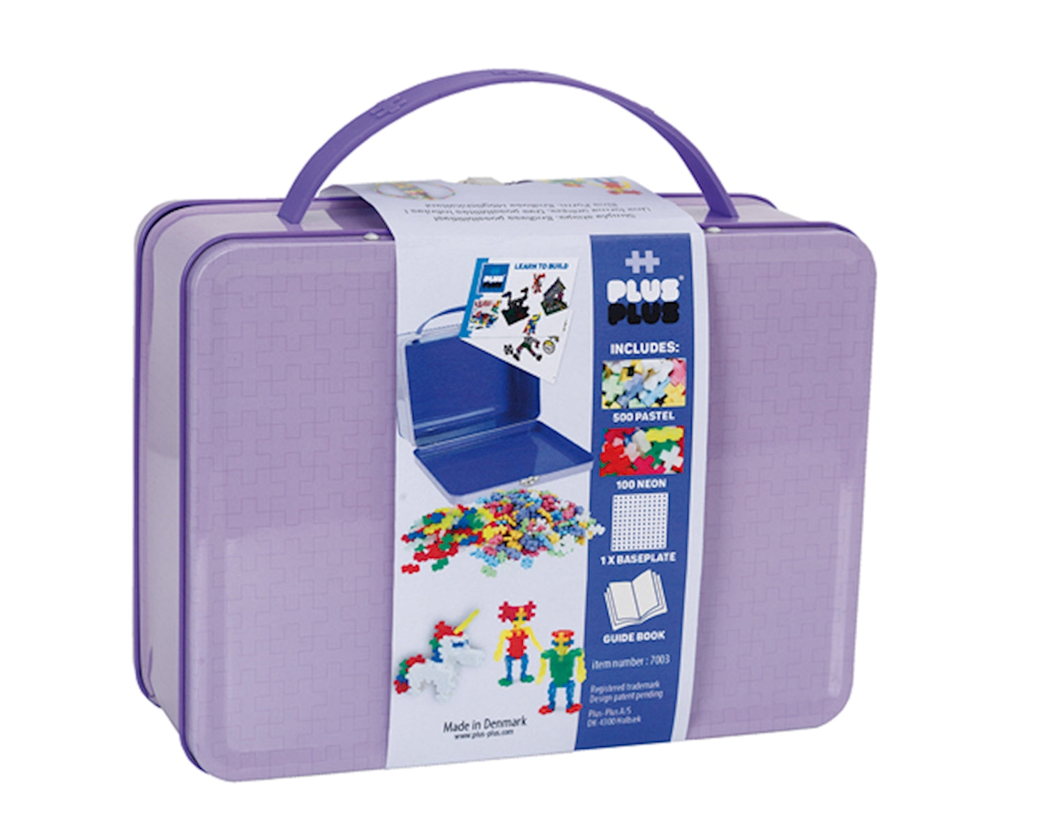 600 Kreativ Bausteine Basic Metallbox lila - Bild 1