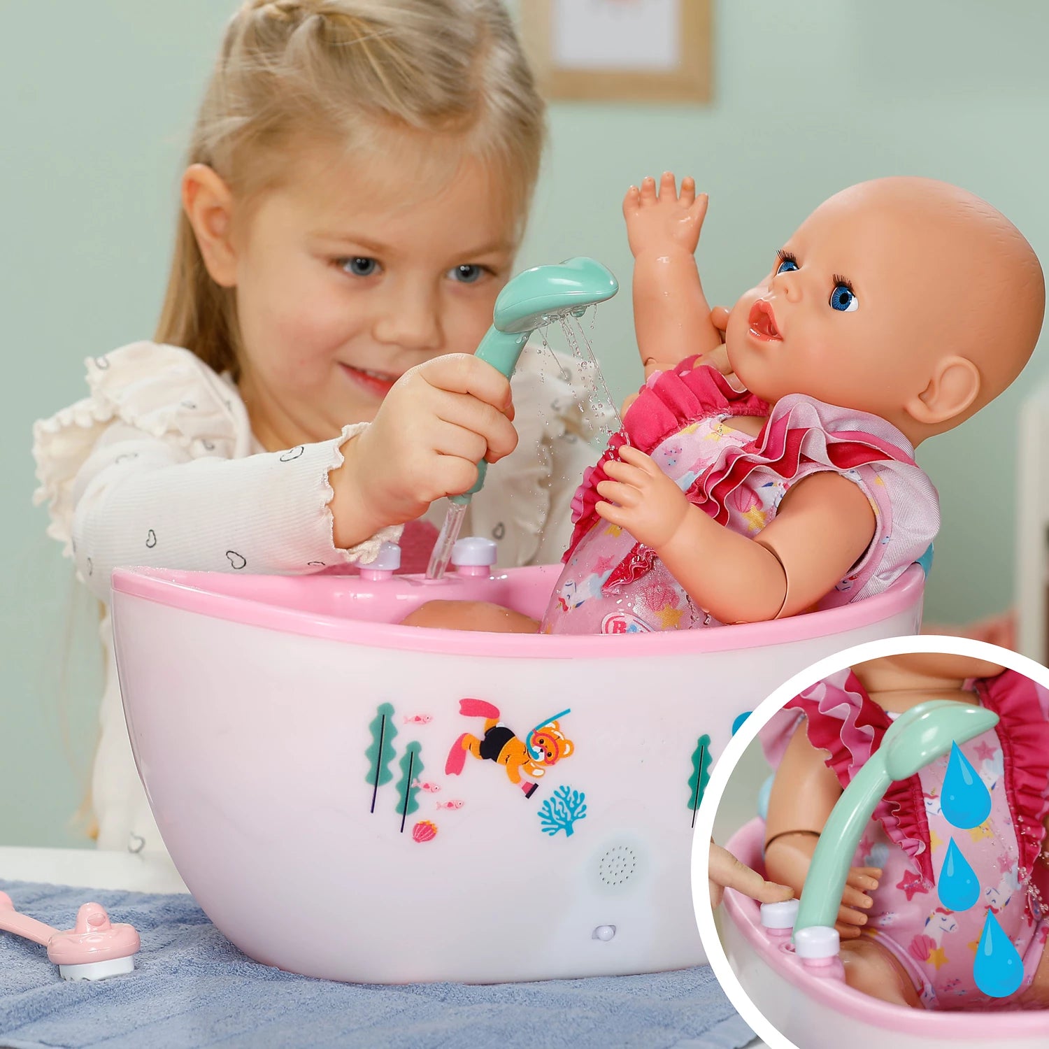 BABY born Badewanne mit Dusche, Licht und Sound - Bild 6