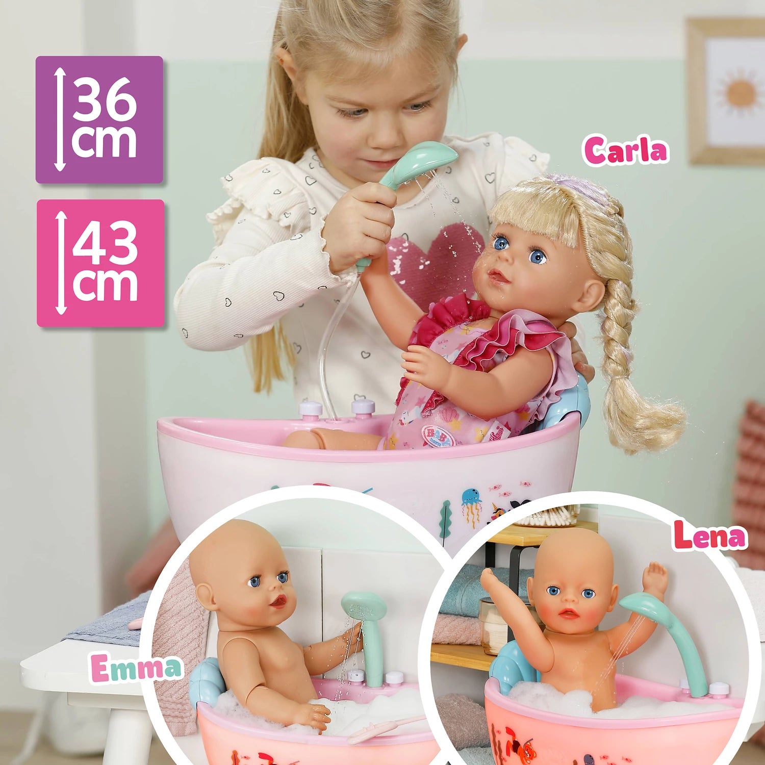 BABY born Badewanne mit Dusche, Licht und Sound - Bild 7