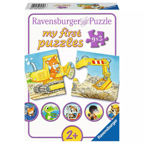 Verpackung My first Puzzle Tierische Baustelle, 9x2 Teile, Ravensburger