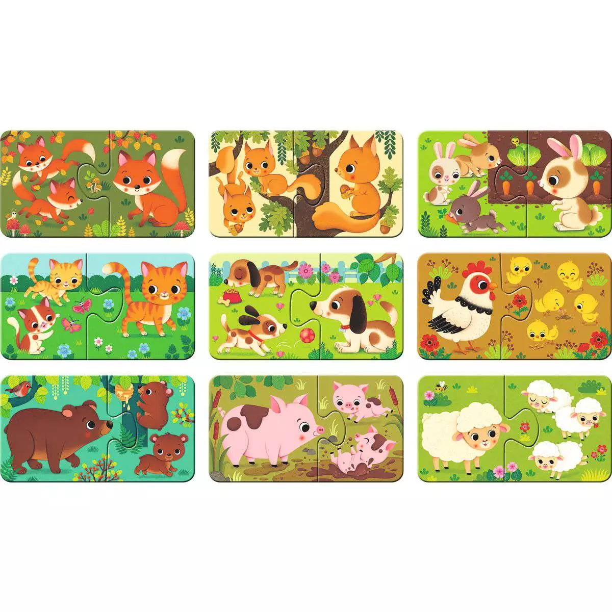 My First Puzzle 9 x 2 Teile: Tiere und ihre Kinder 03.123 - Bild 2