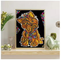TataRuga Samtbild zum Ausmalen A4 Yorkshire Terrier