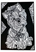 TataRuga Samtbild zum Ausmalen A4 Yorkshire Terrier