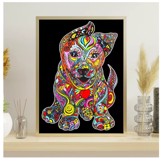 TataRuga Samtbild zum Ausmalen A4 Baby Pittbull - Bild 3