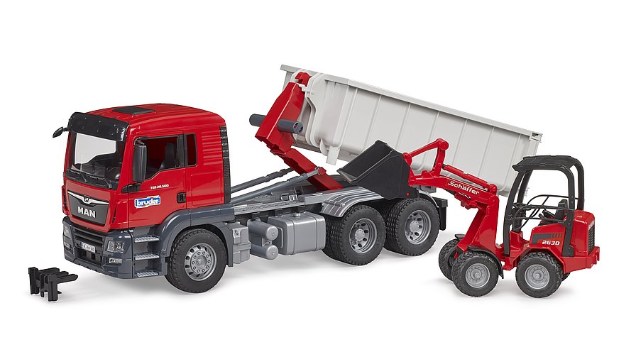 Bruder 03767 MAN TGS LKWmit Abrollcontainer - Bild 2