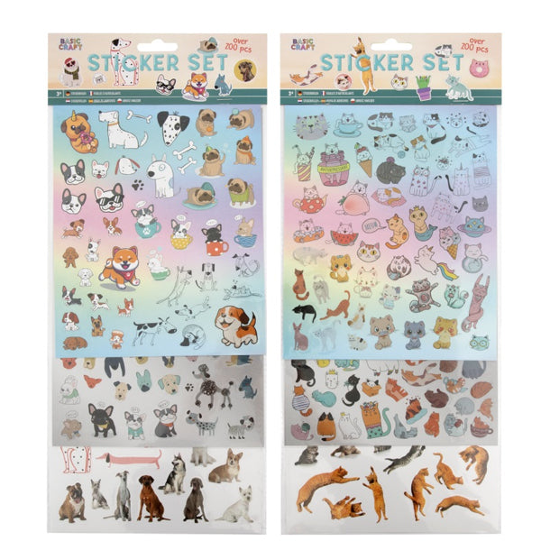 Katzen oder Hunde Sticker-Set 200 - Bild 1