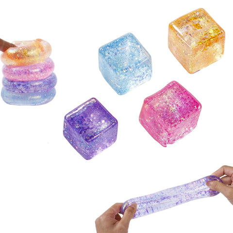 Squeezy Ice Cube Glitter 5.5cm
