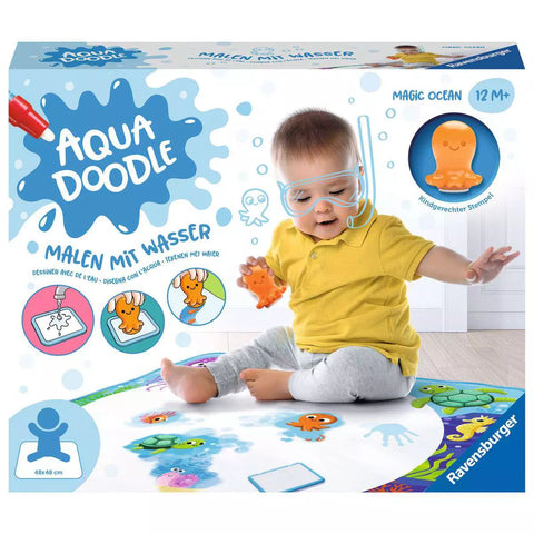 Aqua Doodle Magic Ocean 04568 Verpackung mit Baby beim Stempeln