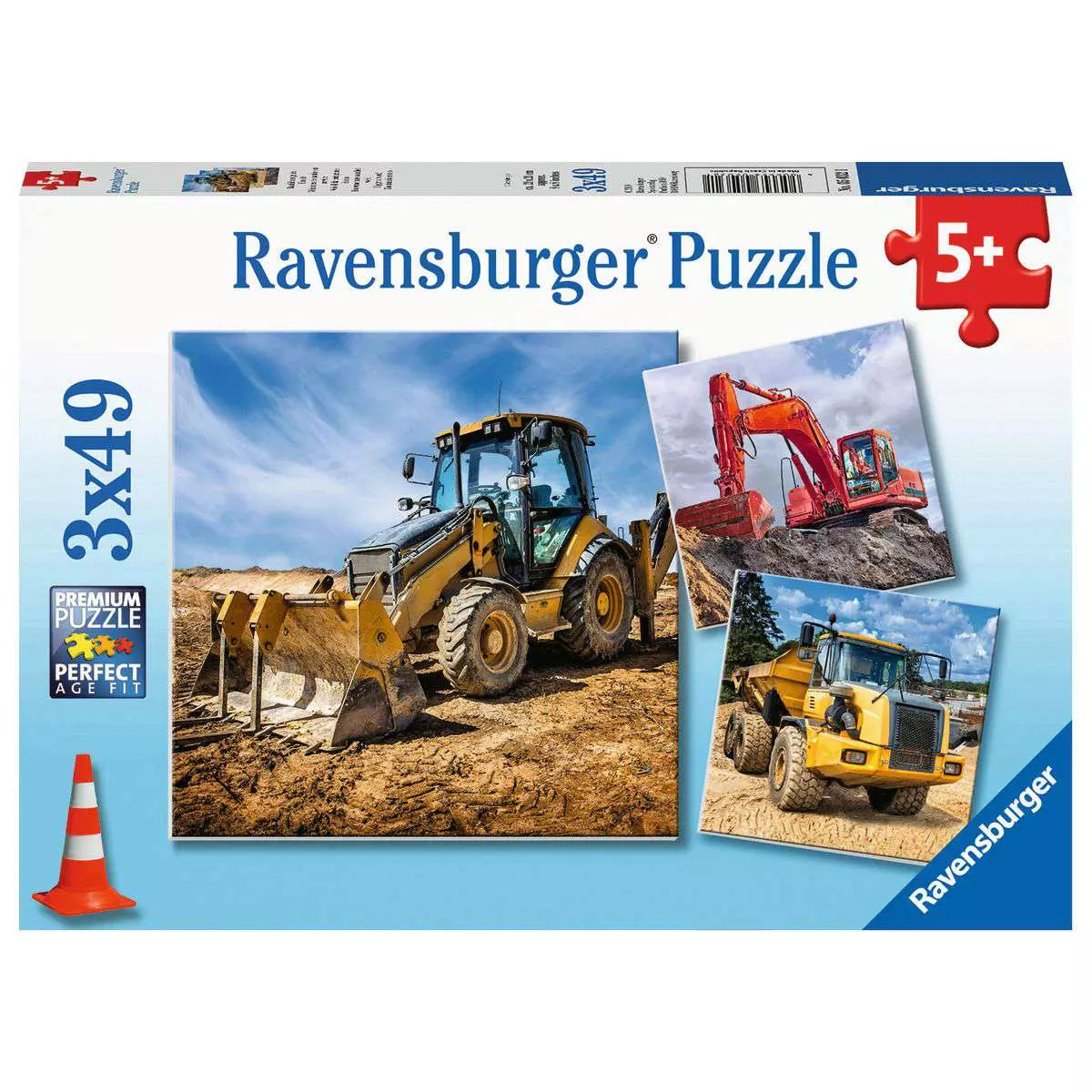 Puzzle 3x49 Teile Baufahrzeuge im Einsatz 05.032 - Bild 1