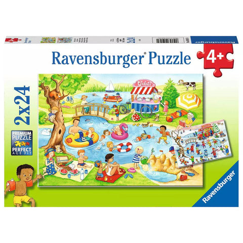 Verpackung Ravensburger Puzzle Freizeit am See, 2x24 Teile