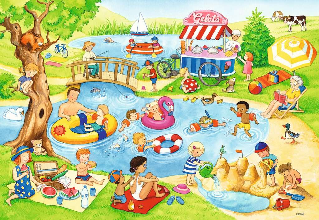 Ravensburger Puzzle Freizeit am See 2x24 Teile 05.057 - Bild 3