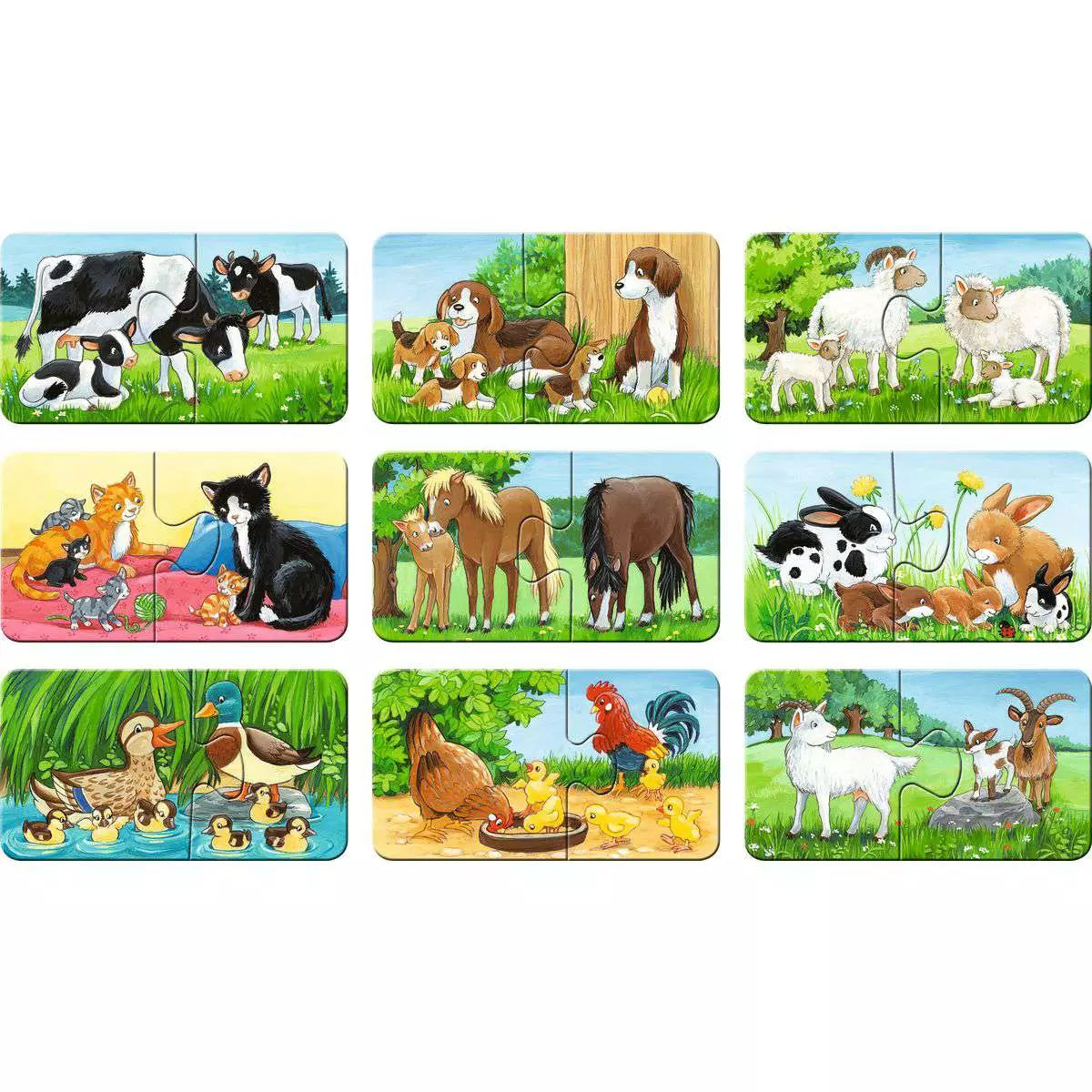 My first Puzzle Tierfamilien auf dem Bauernhof 9x2 Teile 05.072 - Bild 2