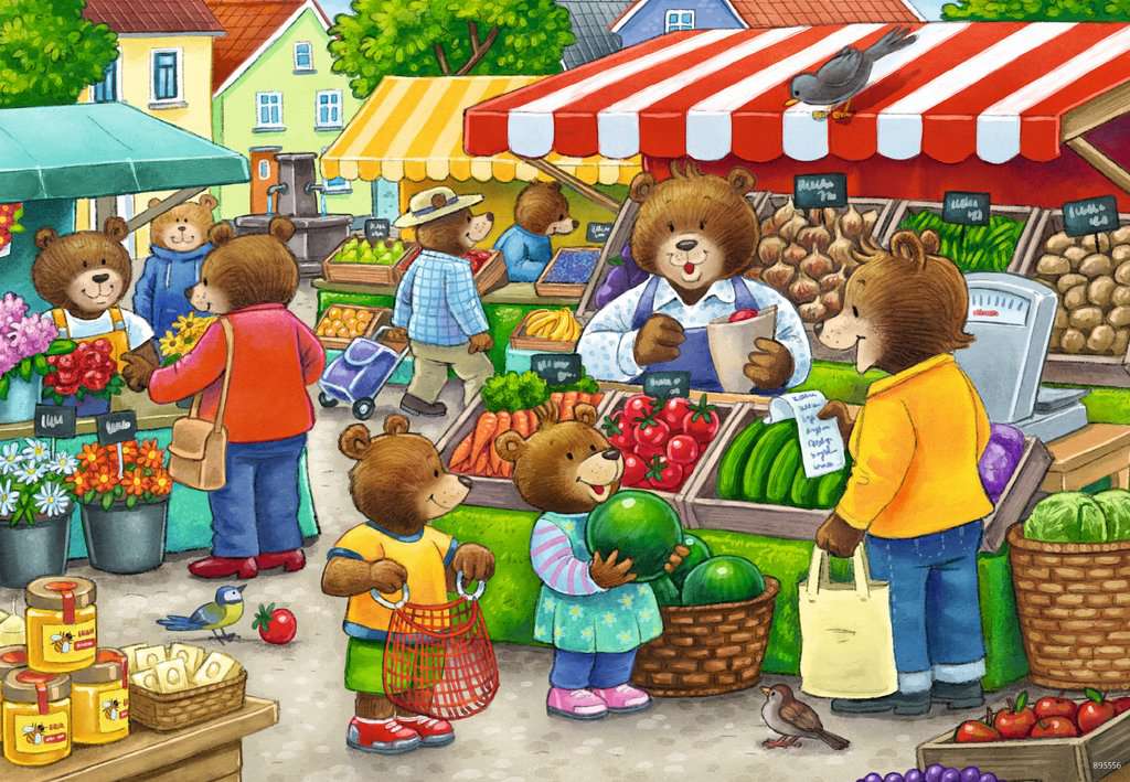 Ravensburger Puzzle Komm wir gehen einkaufen 2x12 Teile 05.076 - Bild 2